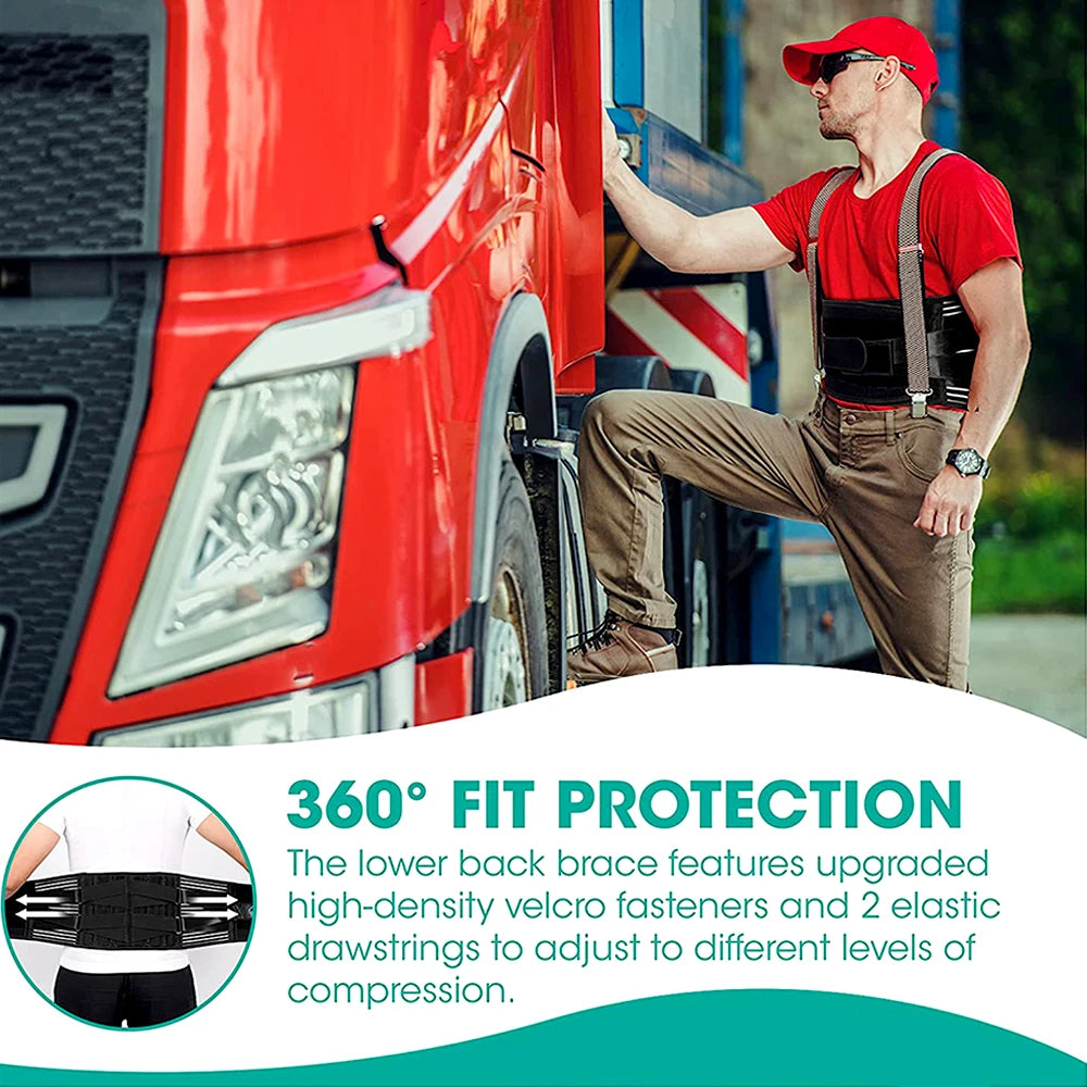 BackEase - Back Brace for Lower Back Pain
Lumbar Support for Heavy Lifting Men Women
Breathable Waist Support Relief Sciatica