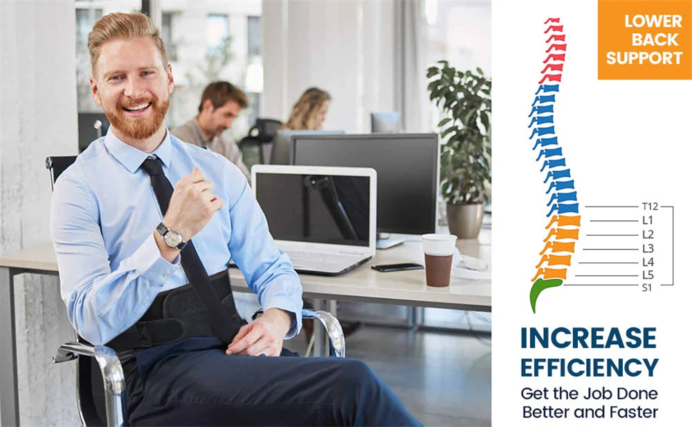 BackEase - Back Brace for Lower Back Pain
Lumbar Support for Heavy Lifting Men Women
Breathable Waist Support Relief Sciatica