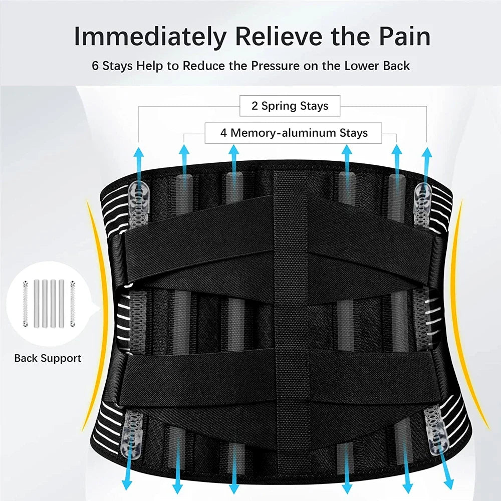 BackEase - Back Brace for Lower Back Pain
Lumbar Support for Heavy Lifting Men Women
Breathable Waist Support Relief Sciatica
