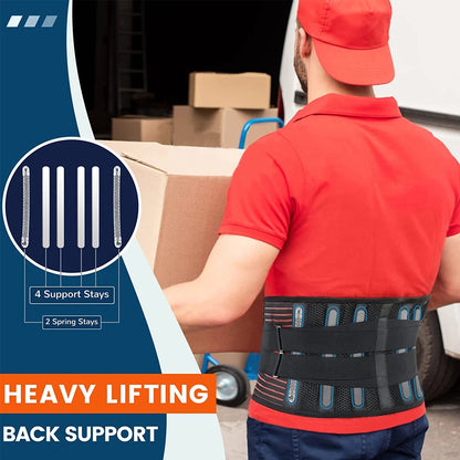 BackEase - Back Brace for Lower Back Pain
Lumbar Support for Heavy Lifting Men Women
Breathable Waist Support Relief Sciatica