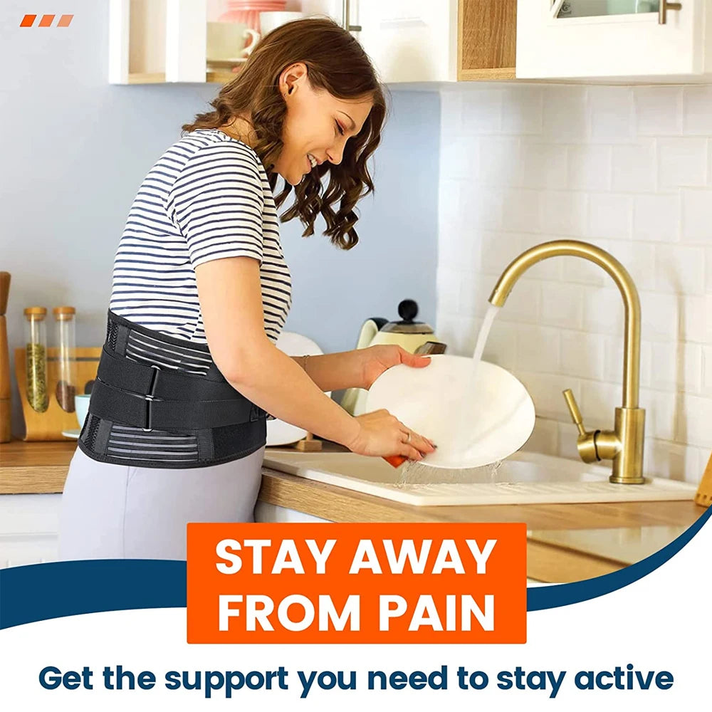 BackEase - Back Brace for Lower Back Pain
Lumbar Support for Heavy Lifting Men Women
Breathable Waist Support Relief Sciatica
